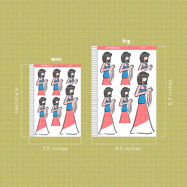 PaperDollzCo Chinese Warrior Planner Sticker | J126