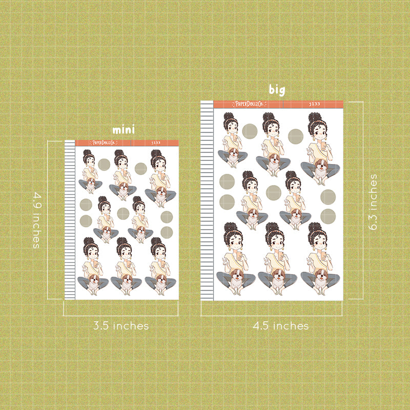 Shih Tzu Fur In Love Paperdollzco Planner Stickers | J313