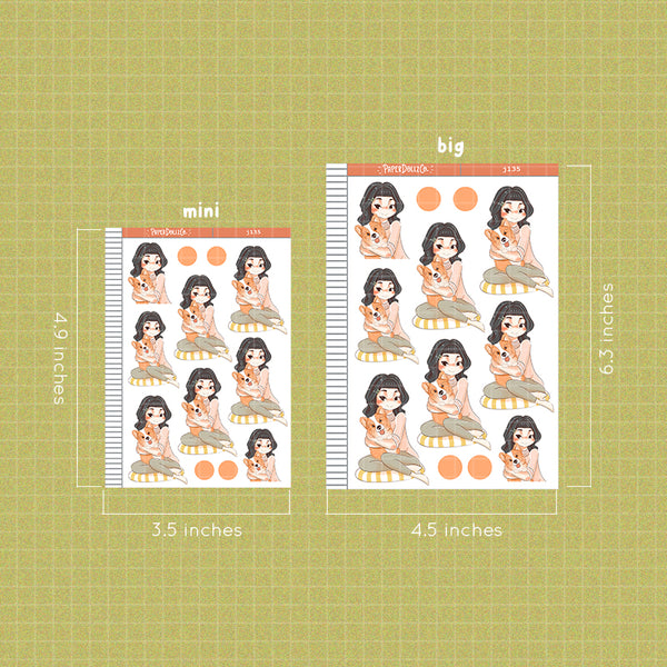 Corgi Fur In Love Paperdollzco Planner Stickers | J315