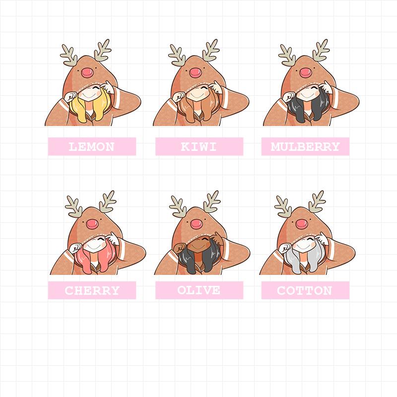 PaperDollzCo Reindeer Onesie Planner Sticker | J147