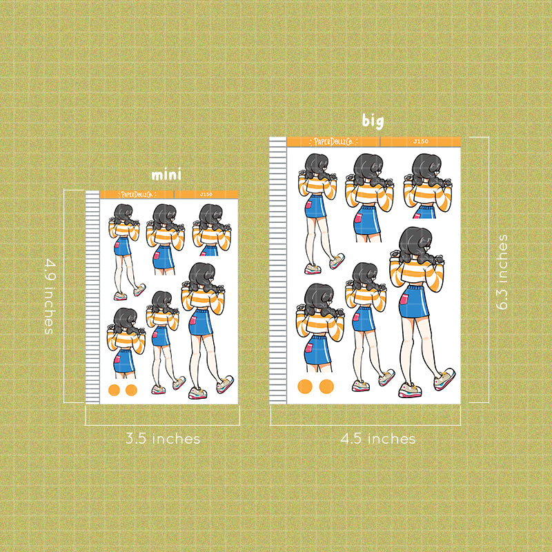 PaperDollzCo 90s Nerd Just Dolls Planner Sticker | J150