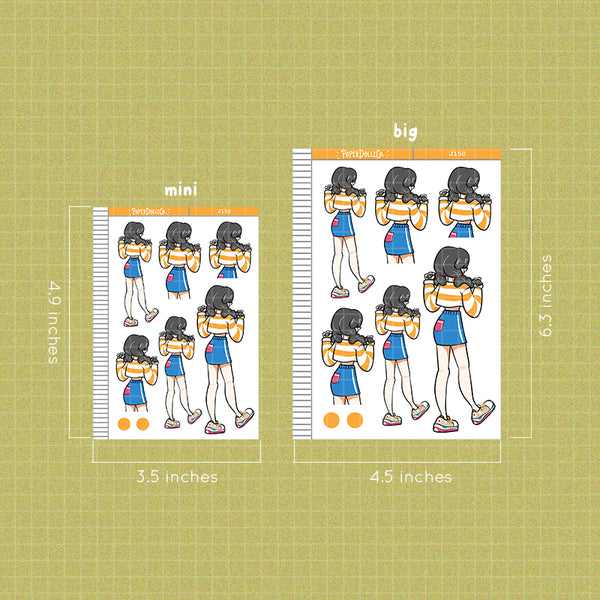 PaperDollzCo 90s Nerd Just Dolls Planner Sticker | J150