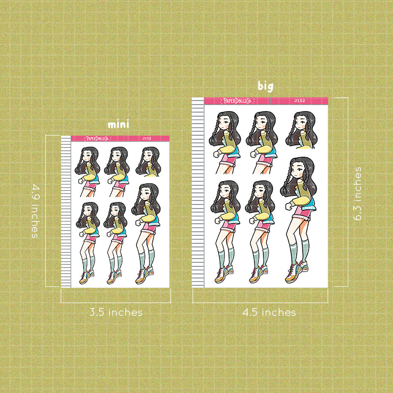 PaperDollzCo 90s Sneaker Game Just Dolls Planner Sticker | J152