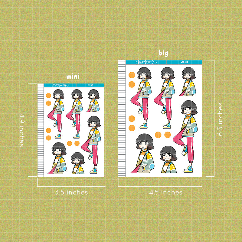 PaperDollzCo 90s Jackets Just Dolls Planner Sticker | J153