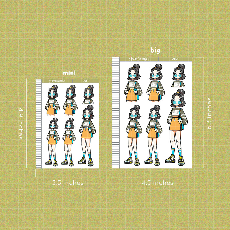 PaperDollzCo 90s Technology Just Dolls Planner Sticker | J154