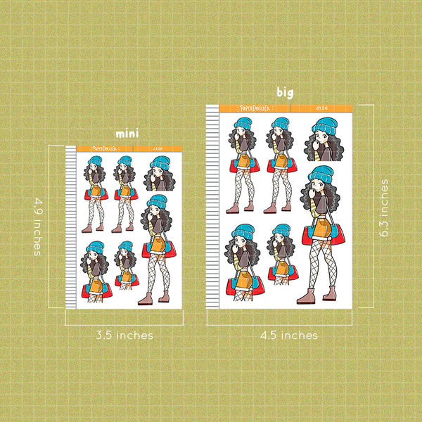 PaperDollzCo 90s Pins Just Dolls Planner Sticker | J156