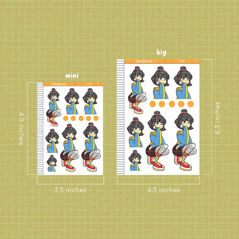 PaperDollzCo 90s Fashion Just Dolls Planner Sticker | J157