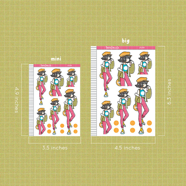 PaperDollzCo 90s Work Just Dolls Planner Sticker | J159