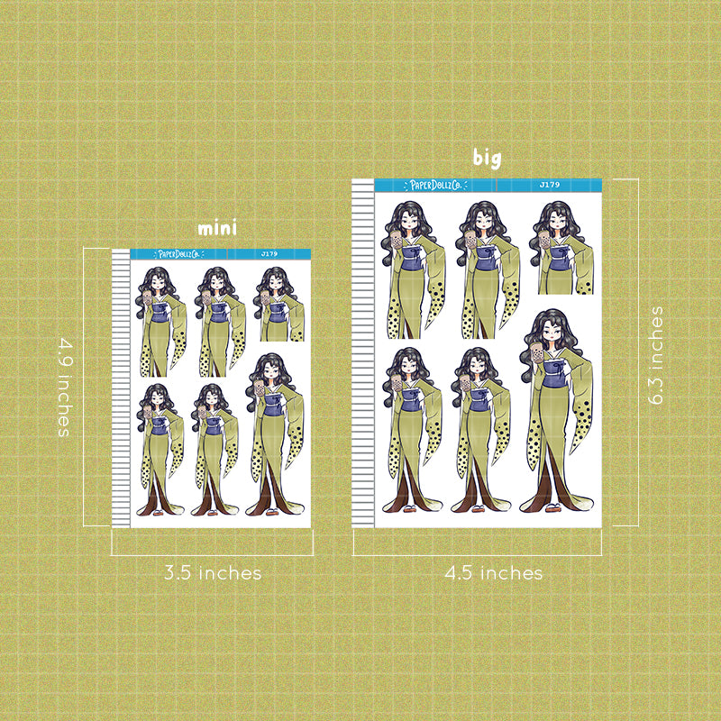 PaperDollzCo Ocha Planner Just Dolls Sticker | J179