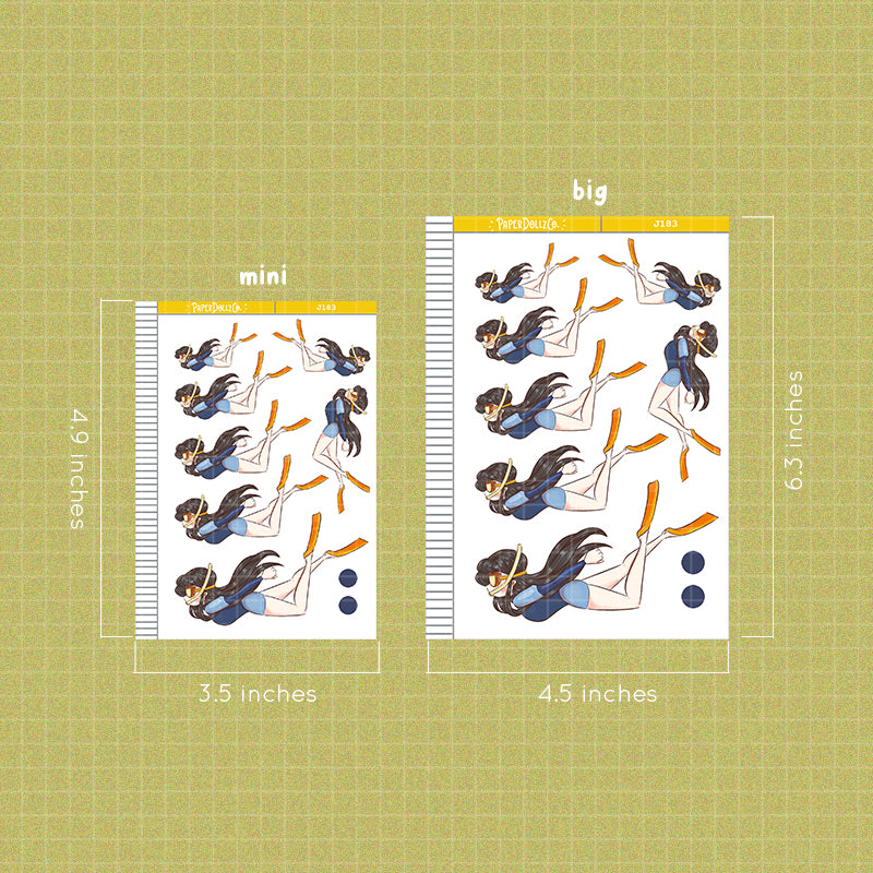 PaperDollzCo Deep Sea Summer Planner Sticker | J183