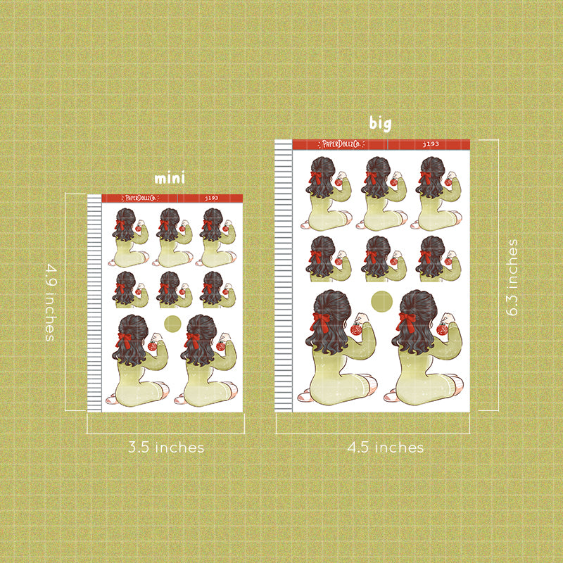 PaperDollzCo Fancy Just Dolls Holiday Planner Sticker | J193