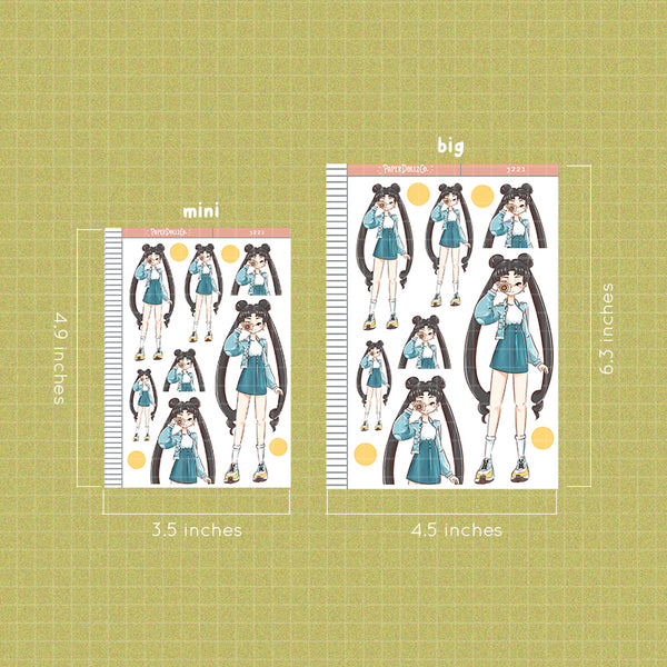 Denim Spring Fashion PaperDollzCo Planner Sticker | J221