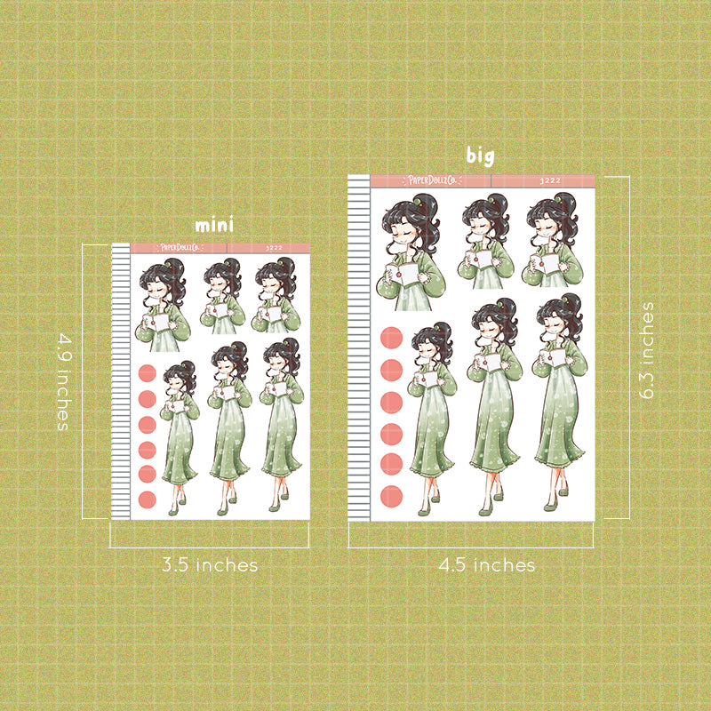 Floral Spring Fashion PaperdDollzCo Planner Sticker | J222
