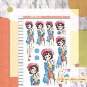 Preppy Spring Fashion PaperdDollzCo Planner Sticker | J225