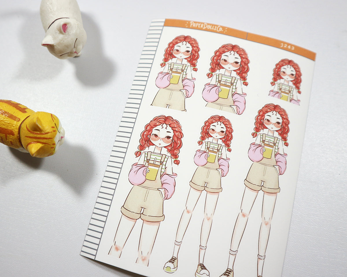 Peach PaperDollzCo Summer Planner Stickers | J243