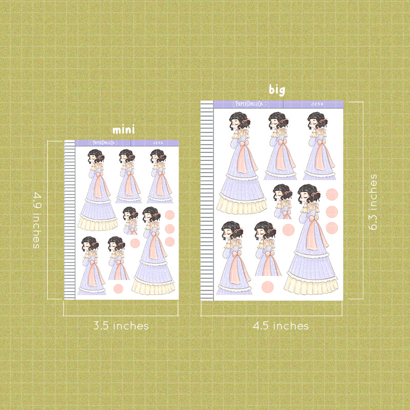 Lavender Tea Party PaperDollzCo Planner Stickers | J256