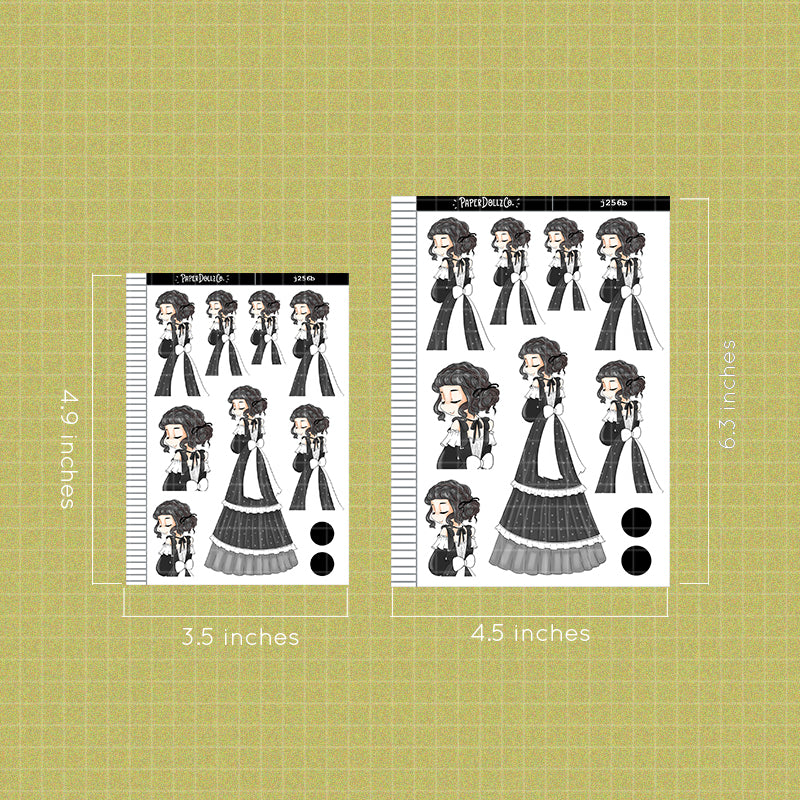 Mysterious Gothicness PaperDollzCo Planner Stickers | J256b