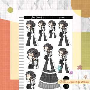 Mysterious Gothicness PaperDollzCo Planner Stickers | J256b