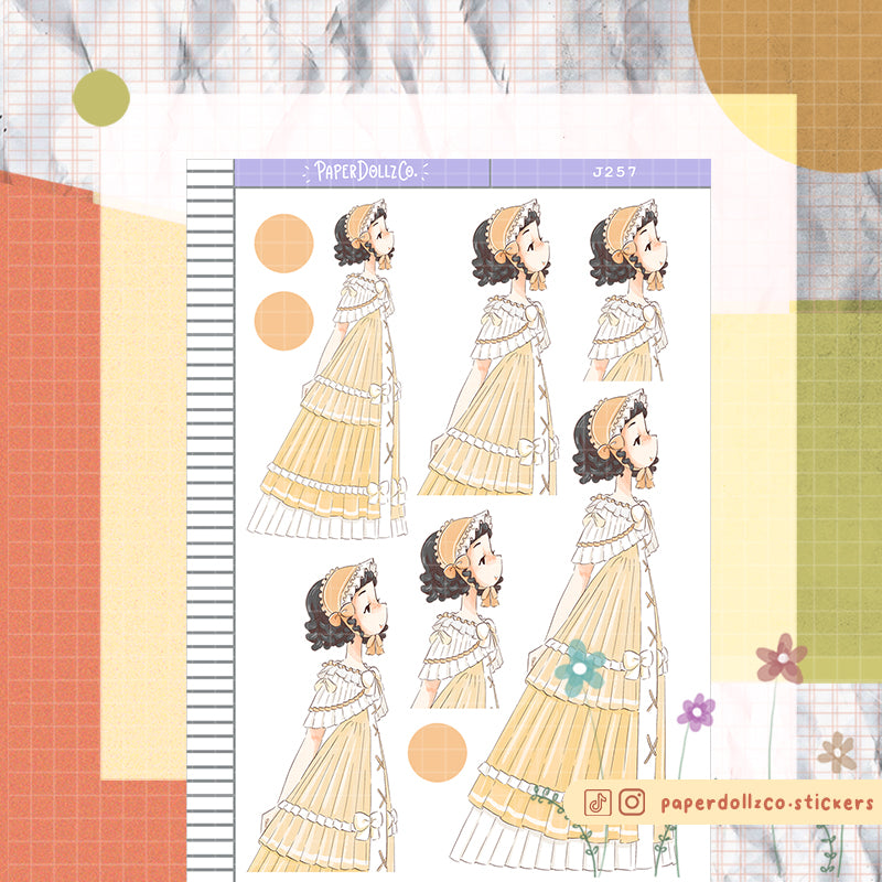 Chamomile Tea Party PaperDollzCo Planner Stickers | J257