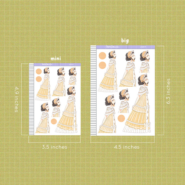Chamomile Tea Party PaperDollzCo Planner Stickers | J257