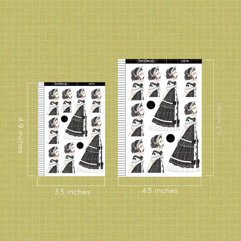 Uncanny Gothicness PaperDollzCo Planner Stickers | J257b