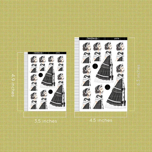 Uncanny Gothicness PaperDollzCo Planner Stickers | J257b