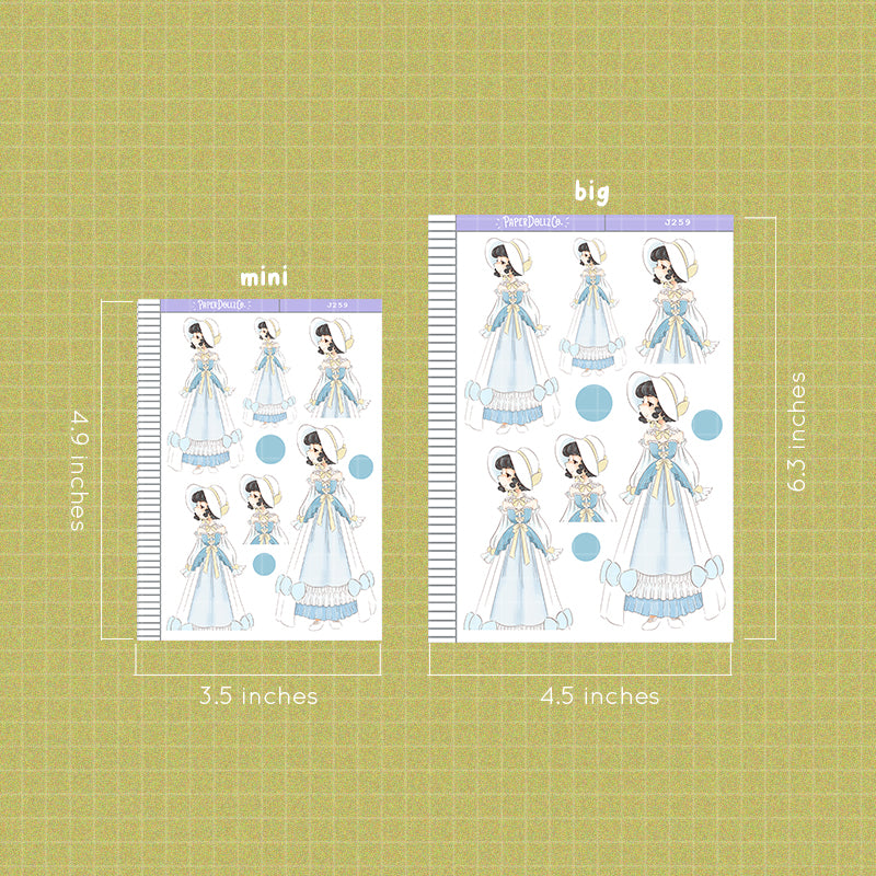 Butterfly Pea Tea Party PaperDollzCo Planner Stickers | J259