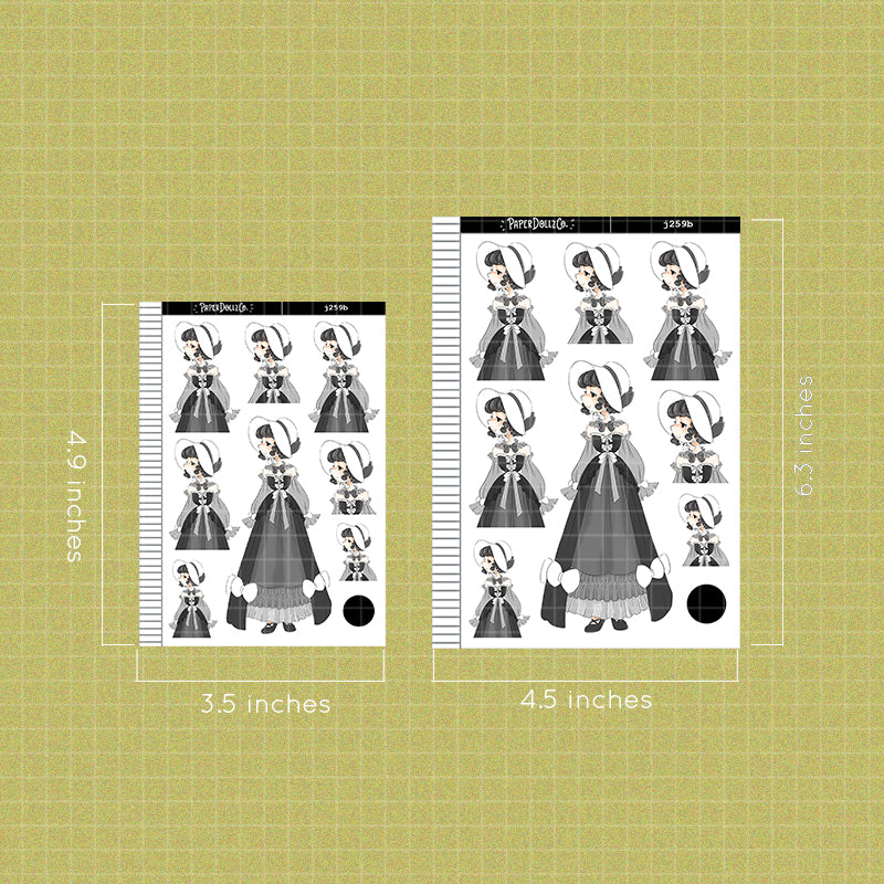 Mystical Gothicness PaperDollzCo Planner Stickers | J259b