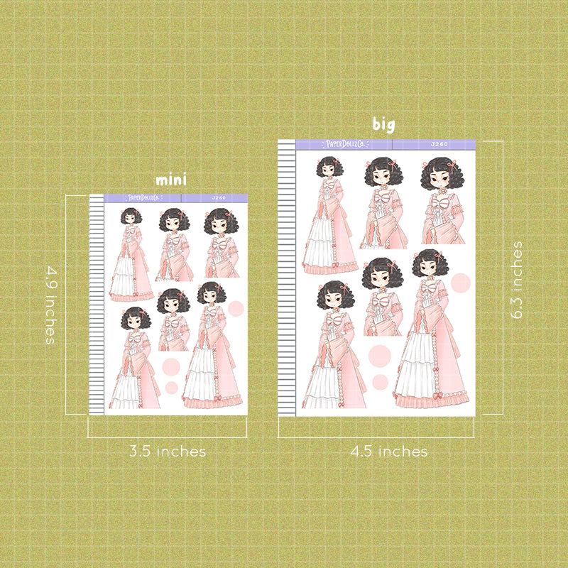 Rose Tea Party PaperDollzCo Planner Stickers | J260
