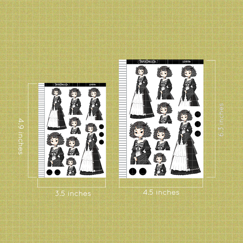 Horrific Gothicness PaperDollzCo Planner Stickers | J260b