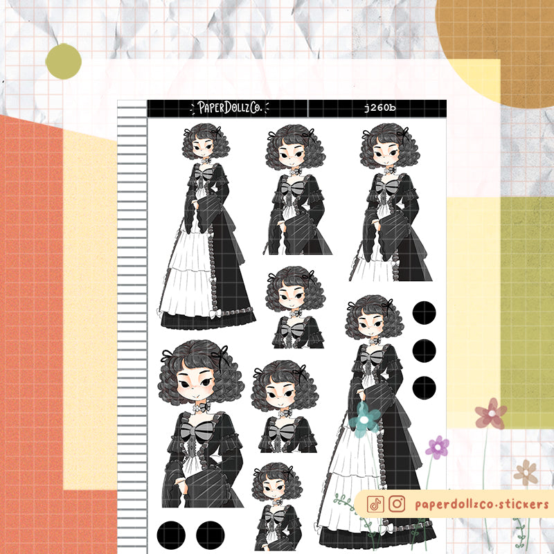 Horrific Gothicness PaperDollzCo Planner Stickers | J260b