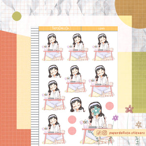 Planner Girl PaperDollzCo Planner Stickers | J285