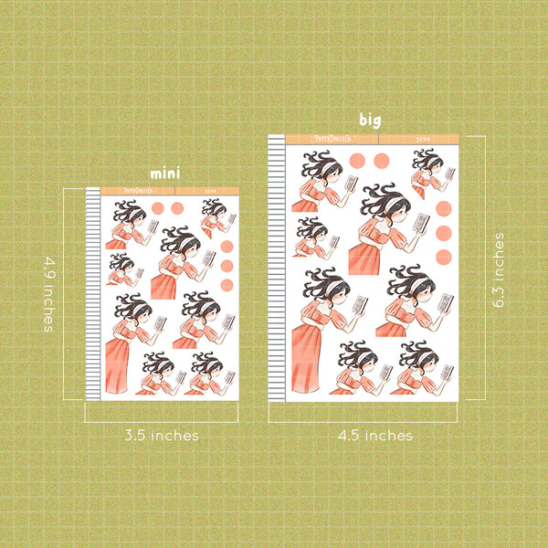 Tangerine PaperDollzCo Planner Stickers | J294
