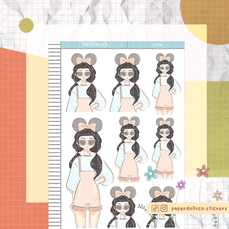 Swing Ride My Fair Ladies PaperDollzCo Planner Stickers | J299