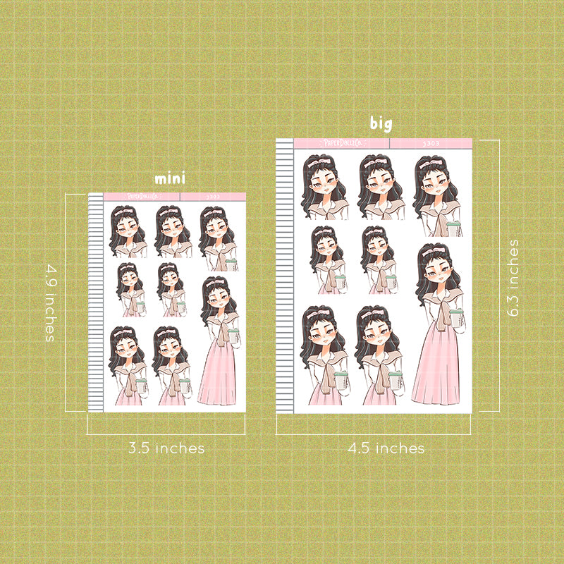Sweet Stems Shades of Pink PaperDollzCo Planner Stickers | J303