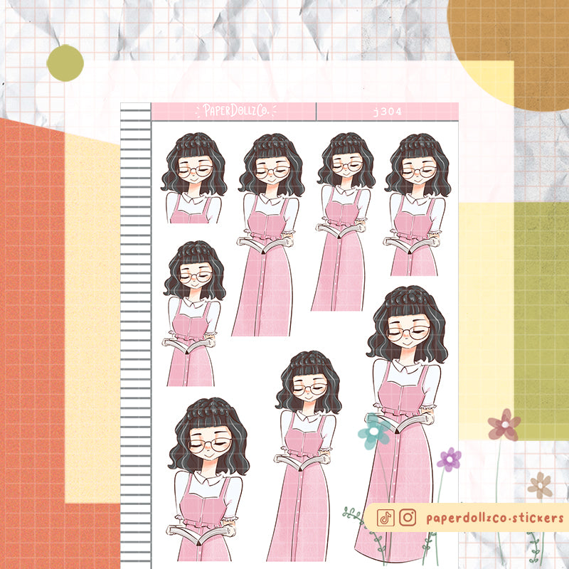 Blooms Shades of Pink PaperDollzCo Planner Stickers | J304