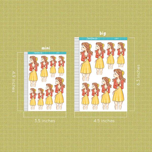 Sun-sational Summer Princess Paperdollzco Planner Stickers | J307