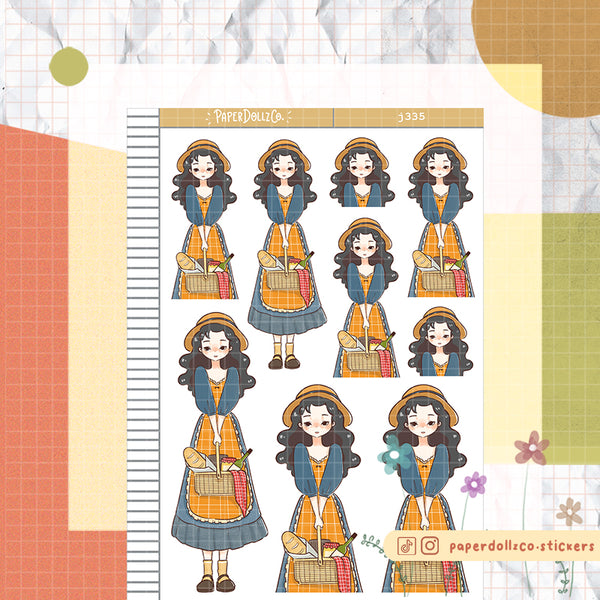 Picnic Cottage Core Paperdollzco Planner Stickers | J335