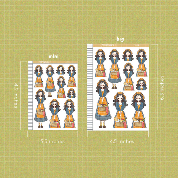 Picnic Cottage Core Paperdollzco Planner Stickers | J335