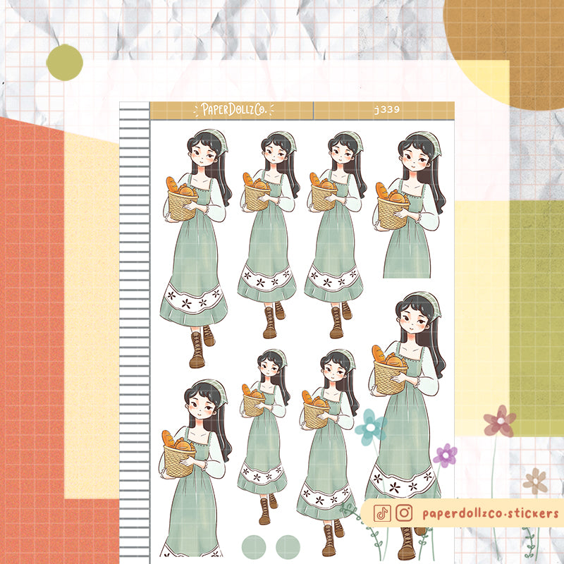 Hobbyist Cottage Core Paperdollzco Planner Stickers | J339