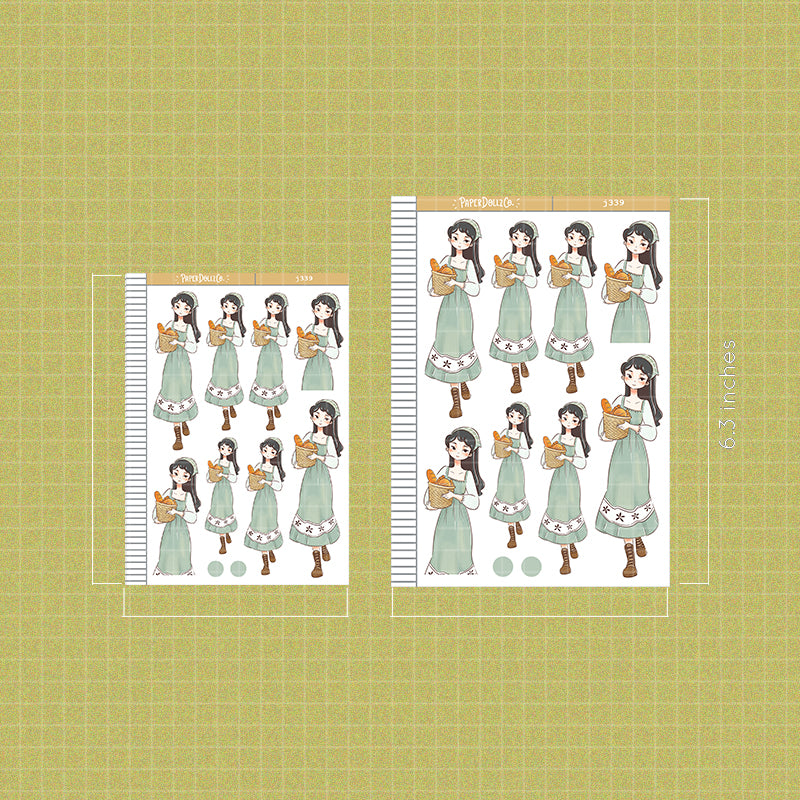 Hobbyist Cottage Core Paperdollzco Planner Stickers | J339