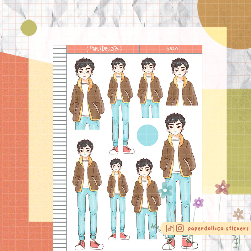 Sweet Guy | Crush Confessions | Paperdollzco Planner Stickers | J340