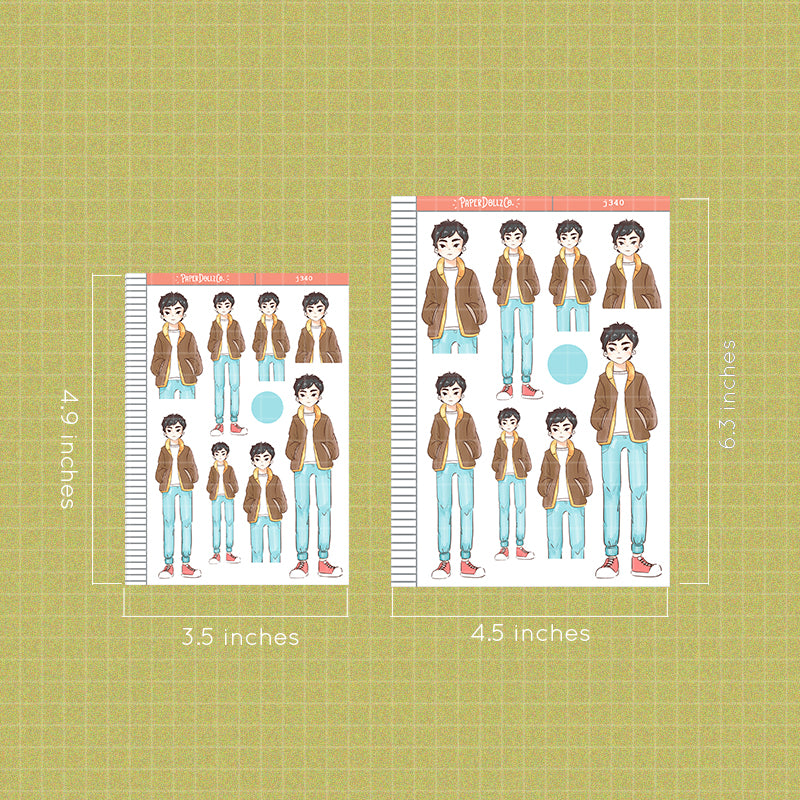 Sweet Guy | Crush Confessions | Paperdollzco Planner Stickers | J340