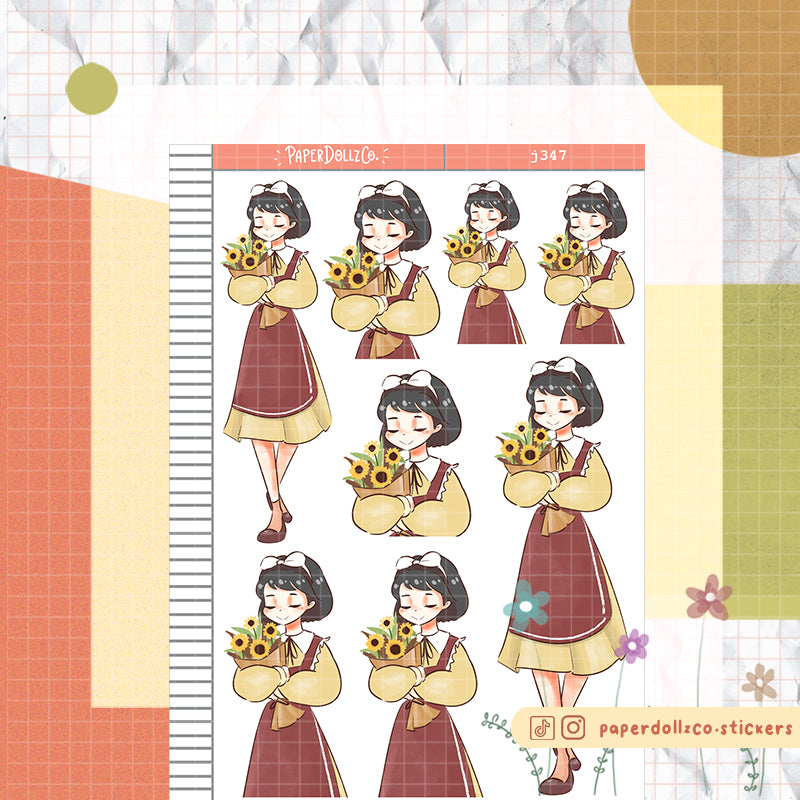 Lovely Girl | Story of Us | Paperdollzco Planner Stickers | J347