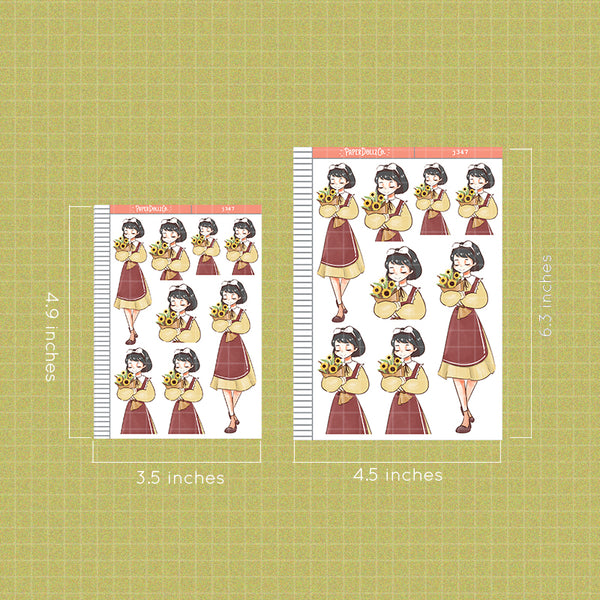 Lovely Girl | Story of Us | Paperdollzco Planner Stickers | J347