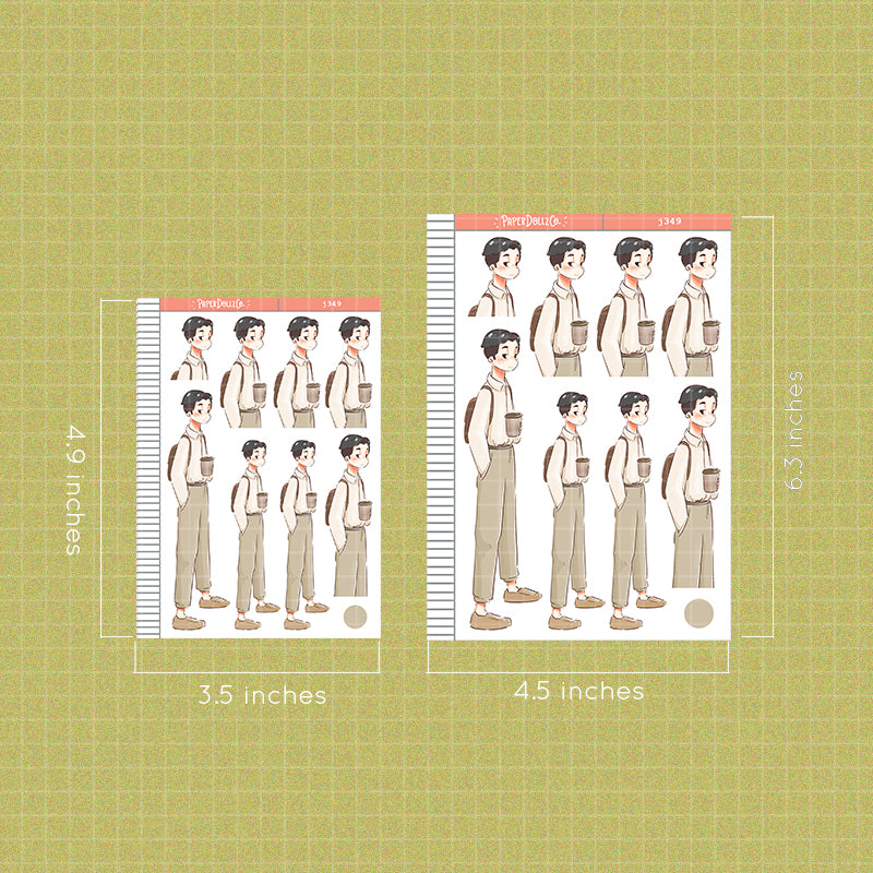 Office Guy | Crush Confessions | Paperdollzco Planner Stickers | J349