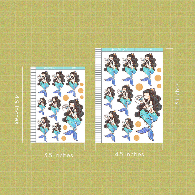 Zoophilist The Modern Mermaids Paperdollzco Planner Stickers | J357