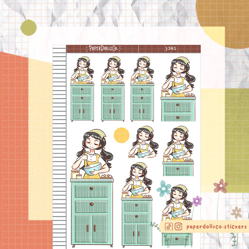 Cooking Home Buddy Paperdollzco Planner Stickers | J361