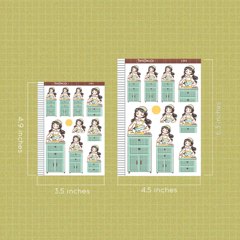 Cooking Home Buddy Paperdollzco Planner Stickers | J361