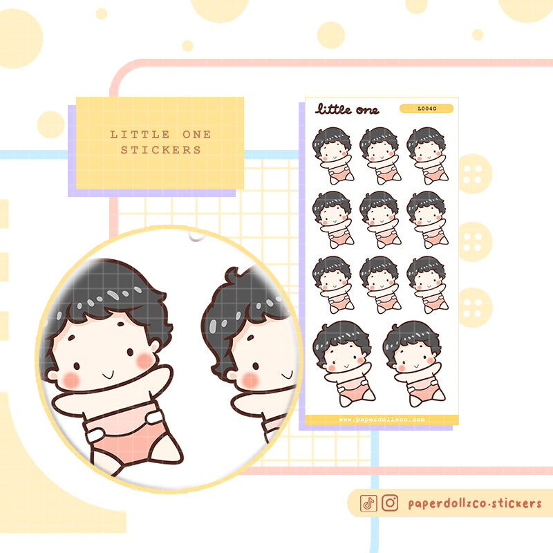 Baby Change Diaper Paperdollzco Planner Stickers | I004b | I004g